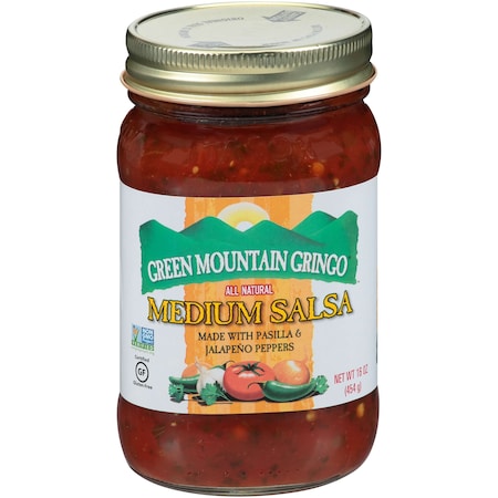 Green Mountain 16 oz. Green Mountain Gringo Medium Salsa, PK12 2.00400
